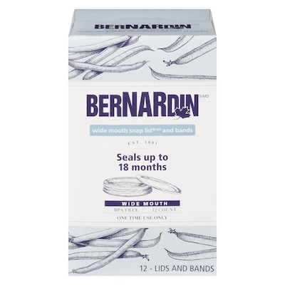 Bernardin Wide Mouth Snap Lid & Bands 12 ea, $1.17/1ea
