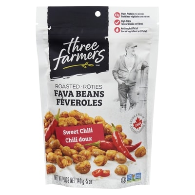 Three Farmers Sweet Chili Fava Beans 140 g, $3.56/100g
