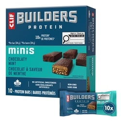 Clif BUILDERS mini barres protéinées, saveur de chocolat à la menthe 340 g, 4,71 $/100g