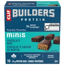Clif BUILDERS mini barres protéinées, saveur de chocolat à la menthe 340 g, 4,85 $/100g