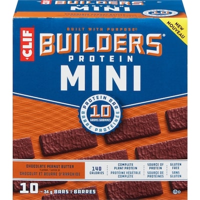 CLIF BUILDERS Mini Protein Bars, Chocolate Peanut Butter Flavour 340 g, $4.41/100g