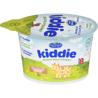 Norman Kosher Strawberry Banana 4 % Milkfat Whole Milk Yogurt 113 g, $1.14/100g