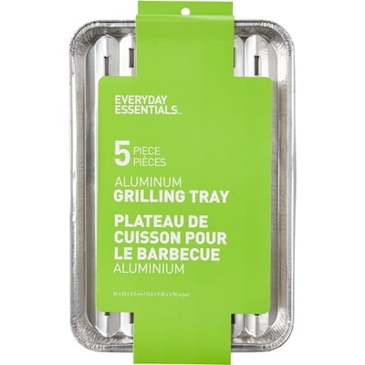 Everyday Essentials Ensemble de 5 plateaux à griller en aluminium 5x1.0 ea, 1,00 $/1ch