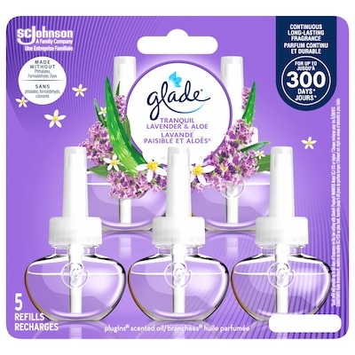 Glade PlugIns Scented Oil Air Freshener 5 Refills, Tranquil Lavender and Aloe 5 ea, $4.60/1ea