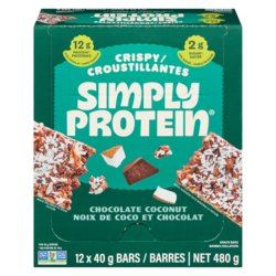 Simply Protein Simply Real Brisures de Chocolat et Beurre D'Arachides (caisse) 12x40.0 g, 4,16 $/100g