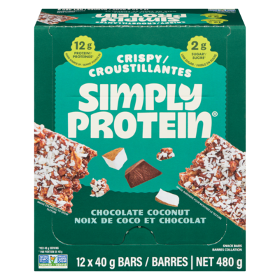 Simply Protein Simply Real Brisures de Chocolat et Beurre D'Arachides (caisse) 12x40.0 g, 7,50 $/100g
