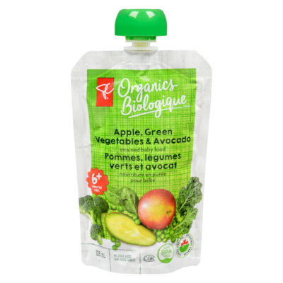 Apple, Green Vegetables & Avocado Strained Baby Food