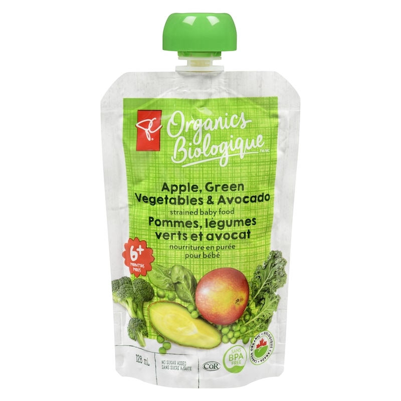 Apple, Green Vegetables & Avocado Strained Baby Food