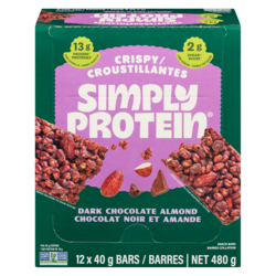 Simply Protein SP CHOCO NOIR AMANDE 12x40.0 g, 6,66 $/100g