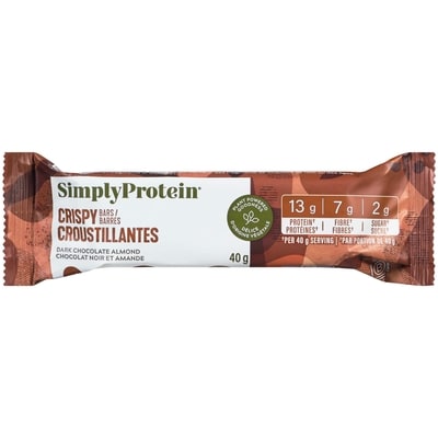 Simply Protein Dark Choco Almond 40 g, $7.50/100g