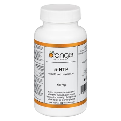 Orange Naturals Veg Capsules 5-Htp With B6 And Magnesium 100 Mg 60 ea, $0.37/1ea