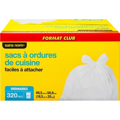 Sans Nom Cuisine régulière qktie 320 ea, 0,08 $/1ch