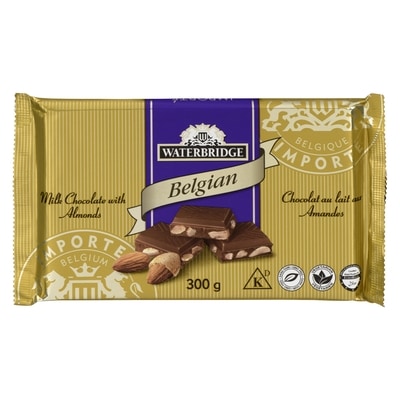 Waterbridge Milk Chocolate With Almonds 300 g, $3.33/100g