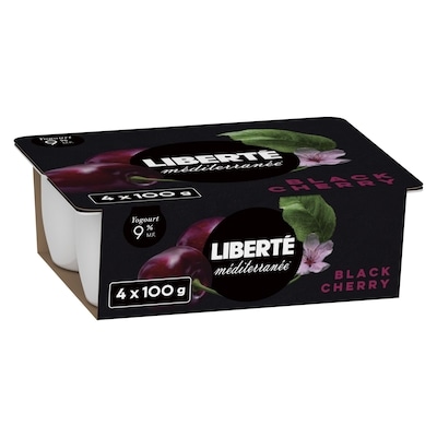 Liberte Méditerranée 9% Yogurt, Black Cherry 4x100.0 g, $1.12/100g