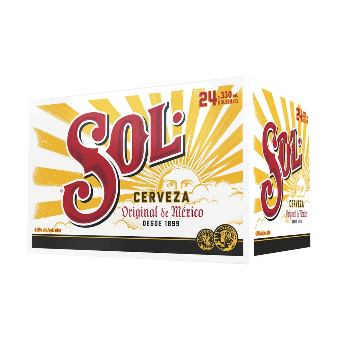 Sol Beer 24 x 330 ml (ID required at pick-up) 24x330.0 ml, $0.39/100ml