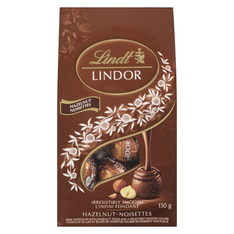 LINDOR Hazelnut Milk Chocolate Truffles Bag