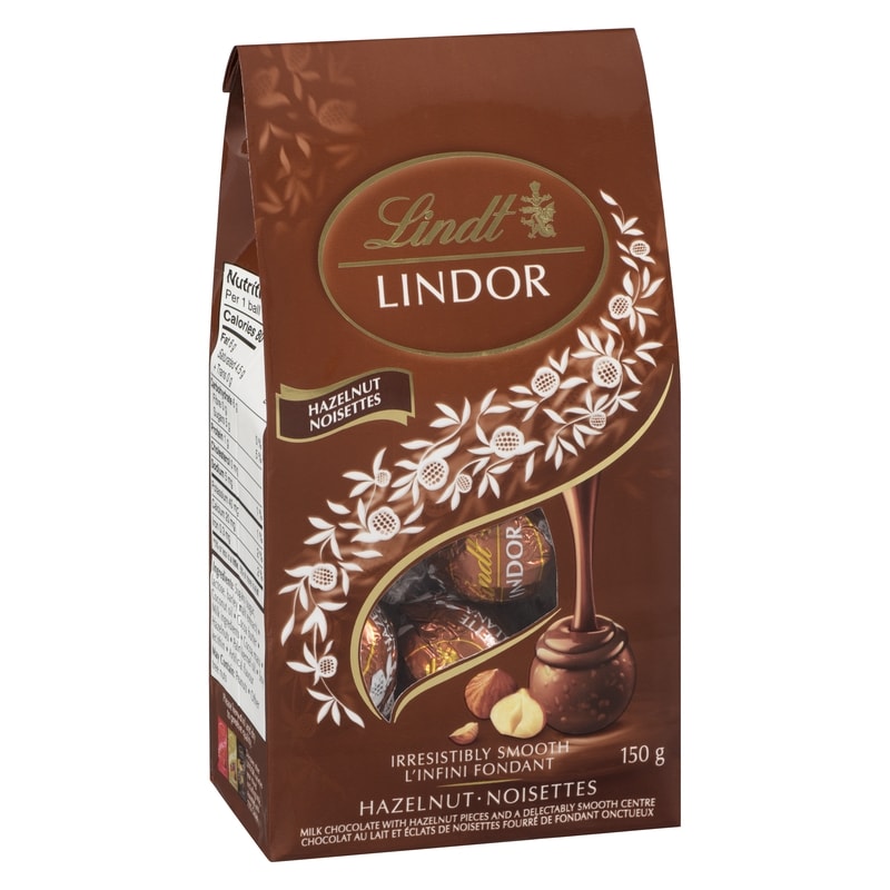 LINDOR Hazelnut Milk Chocolate Truffles Bag