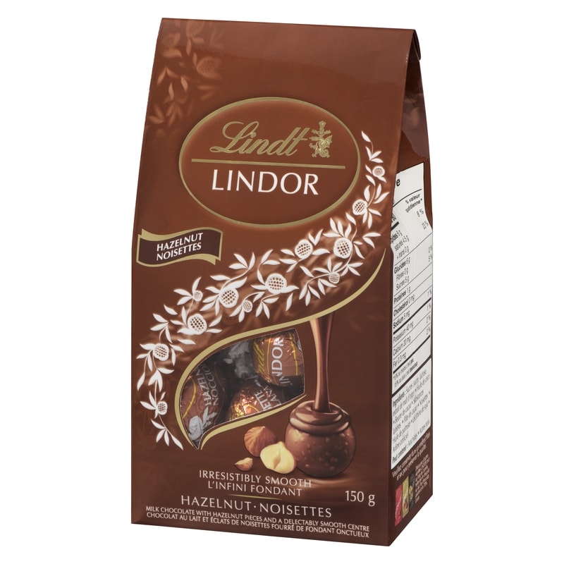 LINDOR Hazelnut Milk Chocolate Truffles Bag
