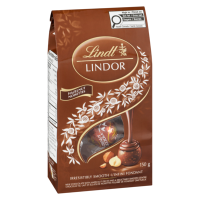 Truffes LINDOR au chocolat au lait et à la noisette – Sachet