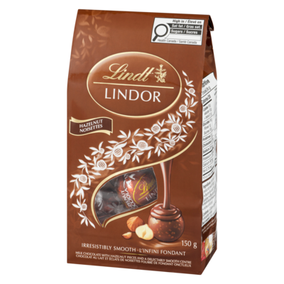 Truffes LINDOR au chocolat au lait et à la noisette – Sachet