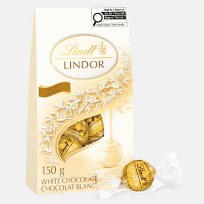 Lindt LINDOR White Chocolate Truffles, Bag 150 g, $6.00/100g