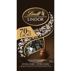 Lindt LINDOR Truffes au chocolat noir à 70 % de cacao, Sachet 150 g, 5,66 $/100g