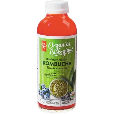 PC Organics Organic Blueberry Matcha Kombucha 473 ml, $0.85/100ml