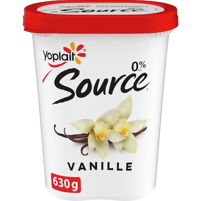 Yoplait Yogourt traditionnel onctueux Source 0 %, vanille, sans sucre ajouté 630 g, 0,92 $/100g