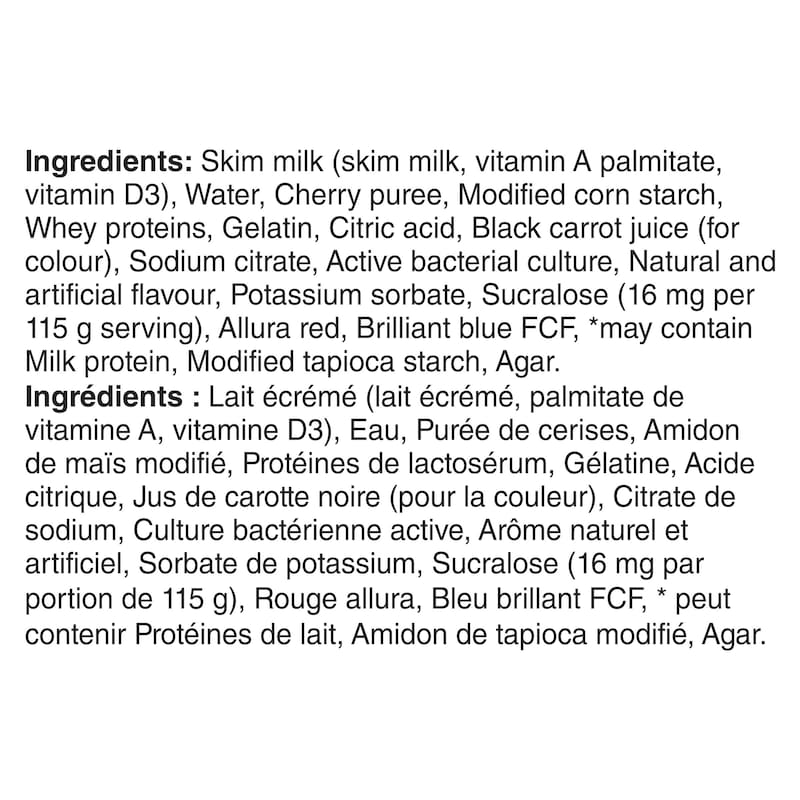 Source 0% Smooth Traditional Yogurt, Cherry, No Added Sugar