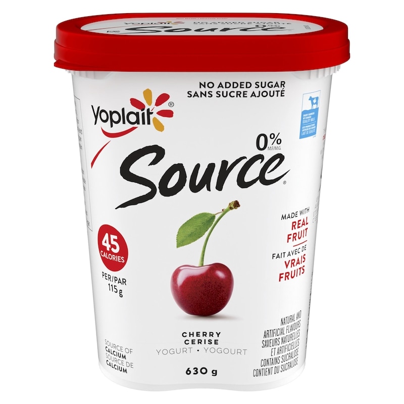Source 0% Smooth Traditional Yogurt, Cherry, No Added Sugar