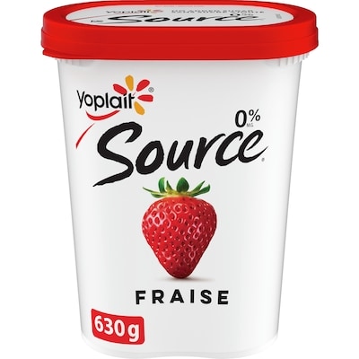 Yoplait Yogourt traditionnel onctueux Source 0 %, fraise, sans sucre ajouté 630 g, 0,92 $/100g
