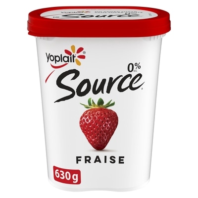Yoplait Yogourt traditionnel onctueux Source 0 %, fraise, sans sucre ajouté 630 g, 0,79 $/100g