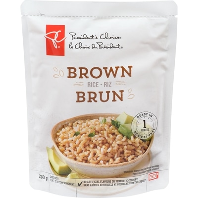 President's Choice Side Dish Brown Rice 250 g, $1.52/100g