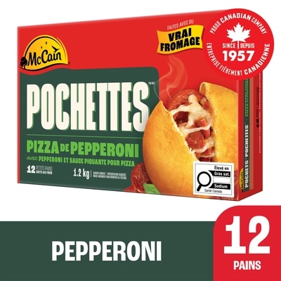 McCain Pizza Pochettesᴹᴰ au pepperoni 1.2 kg, 1,42 $/100g