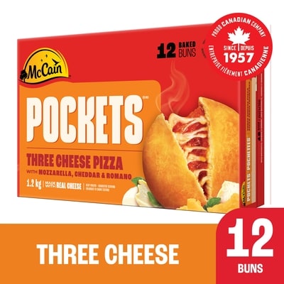 McCain Pizza Pockets® Three Cheese 1.2 kg, $1.42/100g