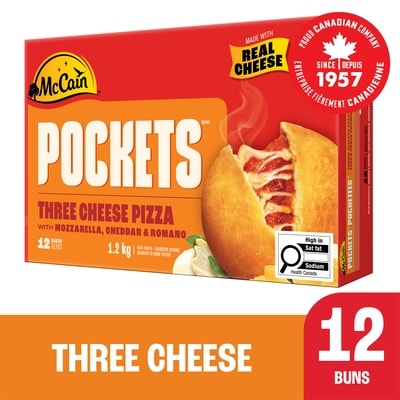McCain Pizza Pockets® Three Cheese 1.2 kg, $1.42/100g