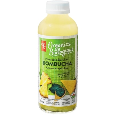 PC Organics Organic Pineapple Spirulina Kombucha 473 ml, $0.85/100ml
