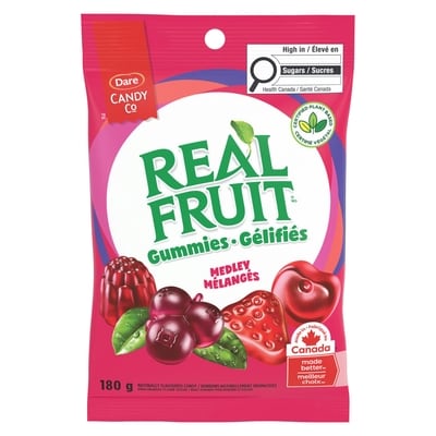Dare REALFRUIT Gummies Medley 180 g, $1.11/100g