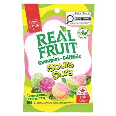 Dare Sours Éclat de fruits d'été REALFRUIT 180 g, 1,11 $/100g
