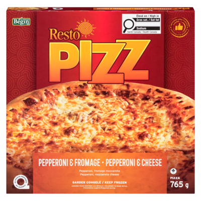 Resto Pizz Pizza Pepperoni & Cheese  765 g, $0.78/100g