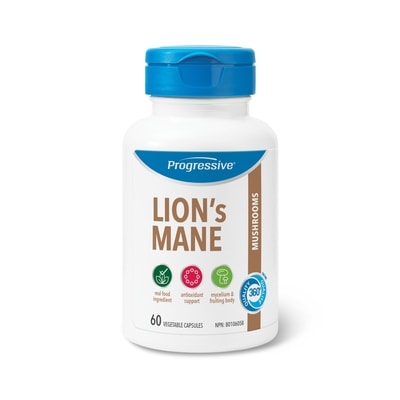 Progressive Lion's Mane Mushrooms 60 Vegetable Capsules 60 ea, $0.60/1ea