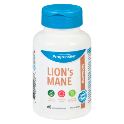 Progressive Lion's Mane Mushrooms 60 Vegetable Capsules 60 ea, $0.62/1ea