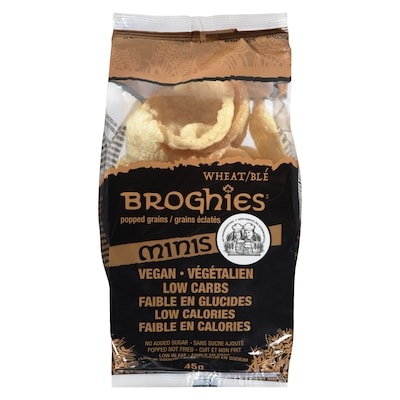 Poppers Broghies Popped Grains Wheat Minis 45 g, $8.89/100g
