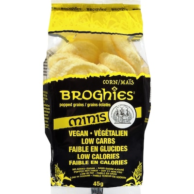 Poppers Broghies Popped Grains Corn Minis 45 g, $8.89/100g