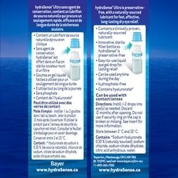 Hydrasense ULTRA Eye Gel Drops, For Dry Eyes, Preservative Free - 10 ml
