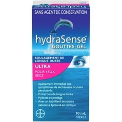 Hydrasense Ultra Eye Gel Gouttes pour les yeux secs 10 ml, 175,00 $/100ml