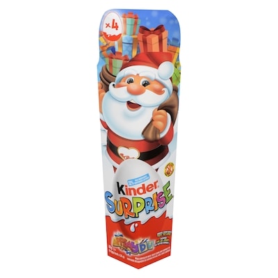 Kinder SURPRISE Milk Chocolate Eggs with Toys, Classic Edition, 4 Pack, Christmas Chocolate Gift for Kids 80 g, $9.99/100g