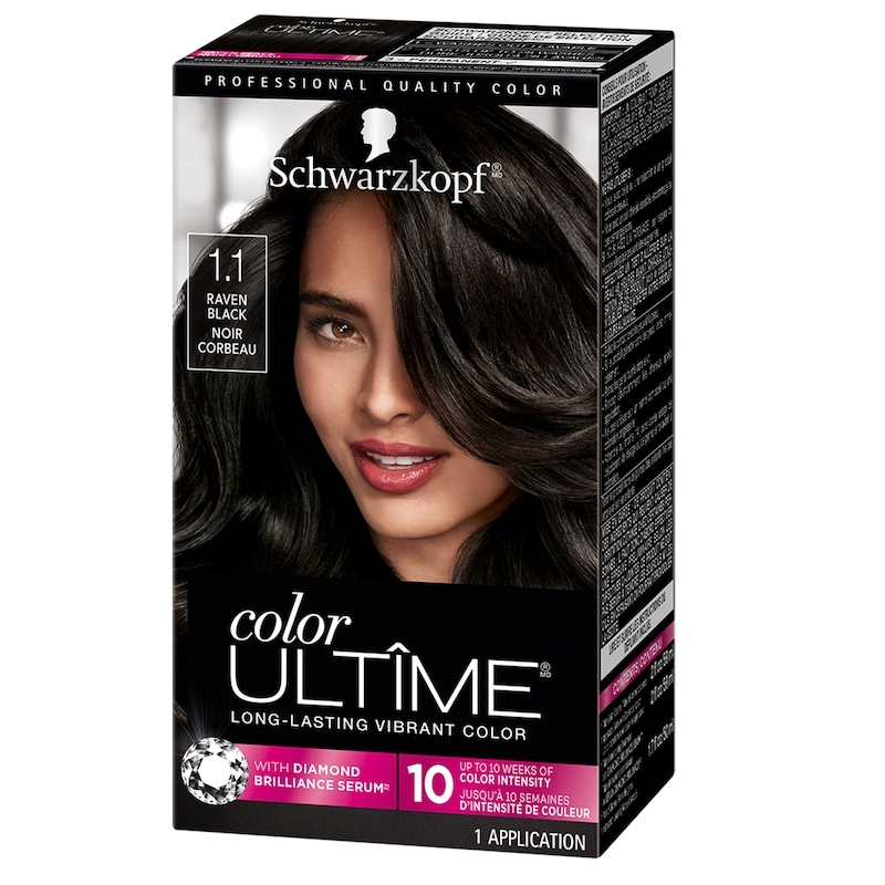 Color Ultime Permanent Hair Color Cream, 1.1 Raven Black
