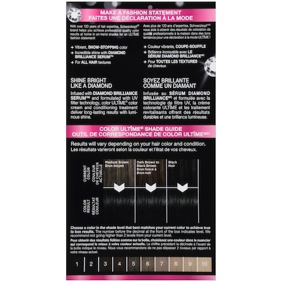 Color Ultime – Crème colorante permanente pour cheveux – Noir corbeau 1.1