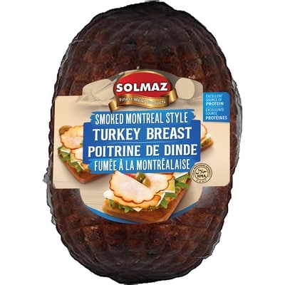 Solmaz Poitrine de dinde fumée à la montréalaise 32,90 $/1kg 14,93 $/1lb